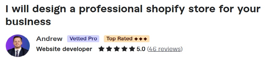 hire a shopify developer Andrew
